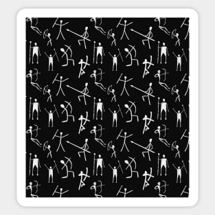 black and white tribal print pattern Sticker